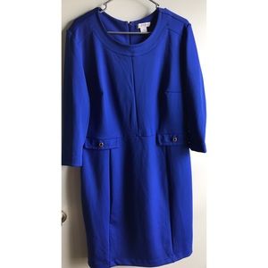 LIZ CLAIBORNE ROYAL BLUE DRESS